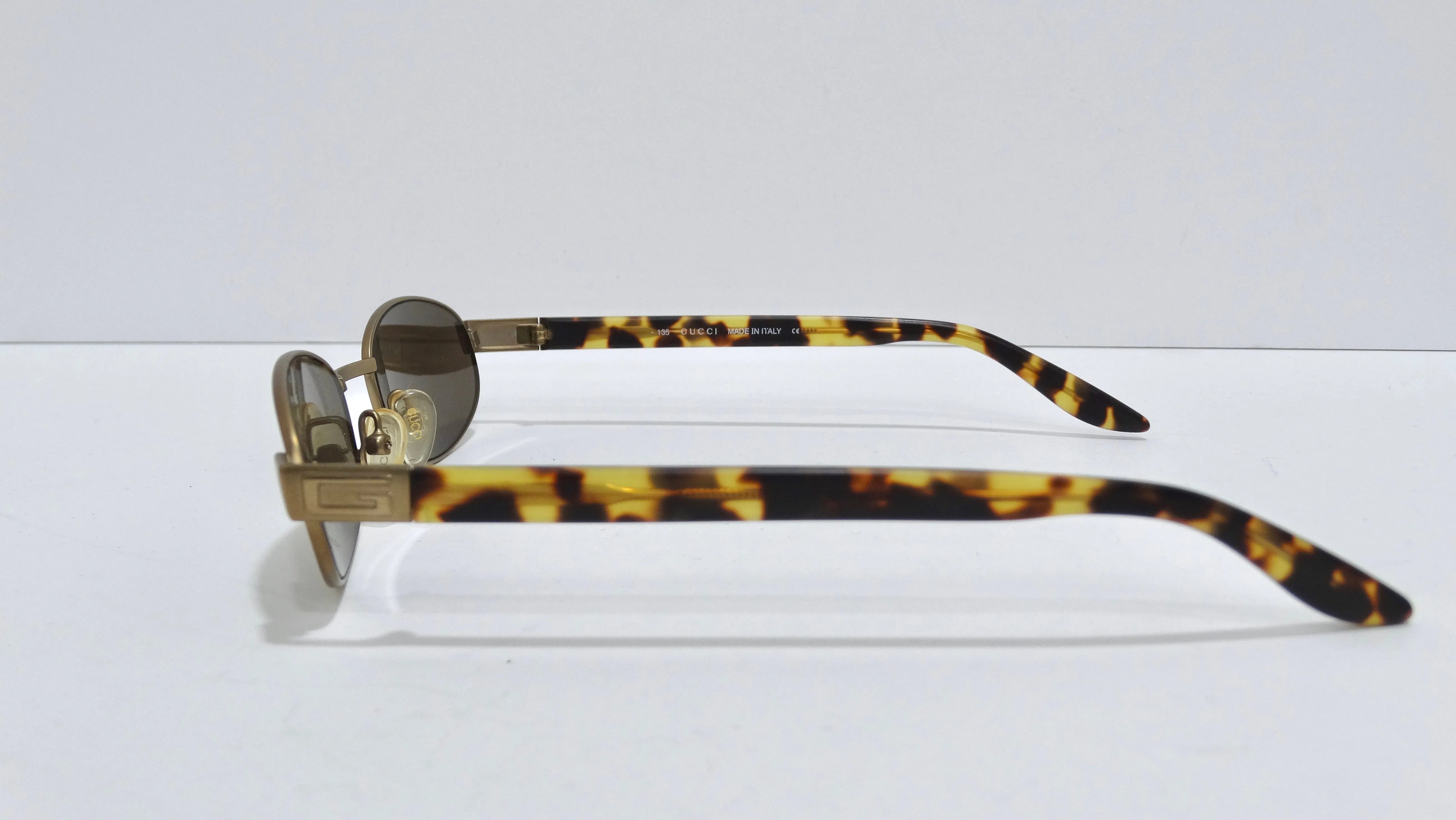 Tom Ford for Gucci Gold & Tortoise Shell Oval Sunglasses