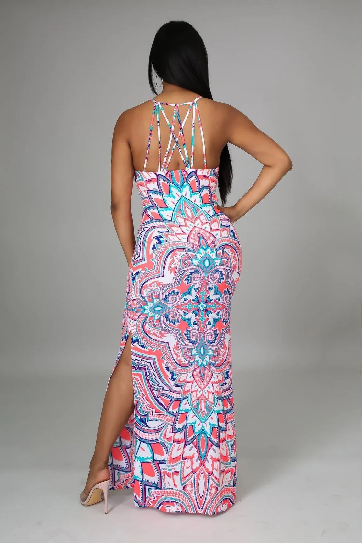 Tropical Pink Maxi Dress