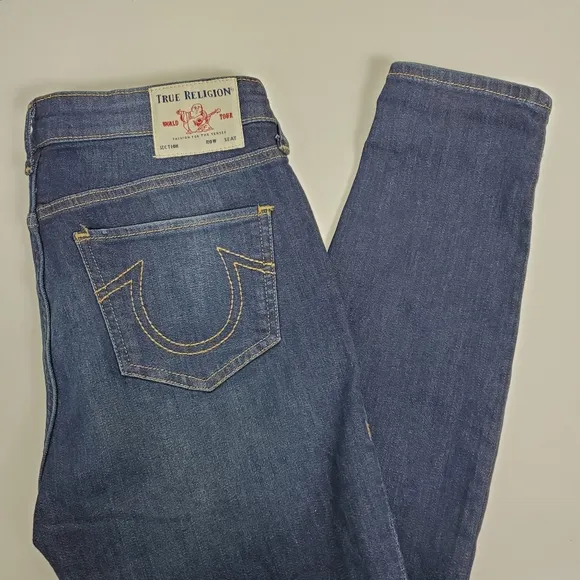 True Religion Halle Button fly super skinny jeans size 27