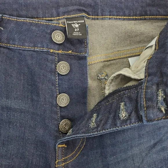 True Religion Halle Button fly super skinny jeans size 27