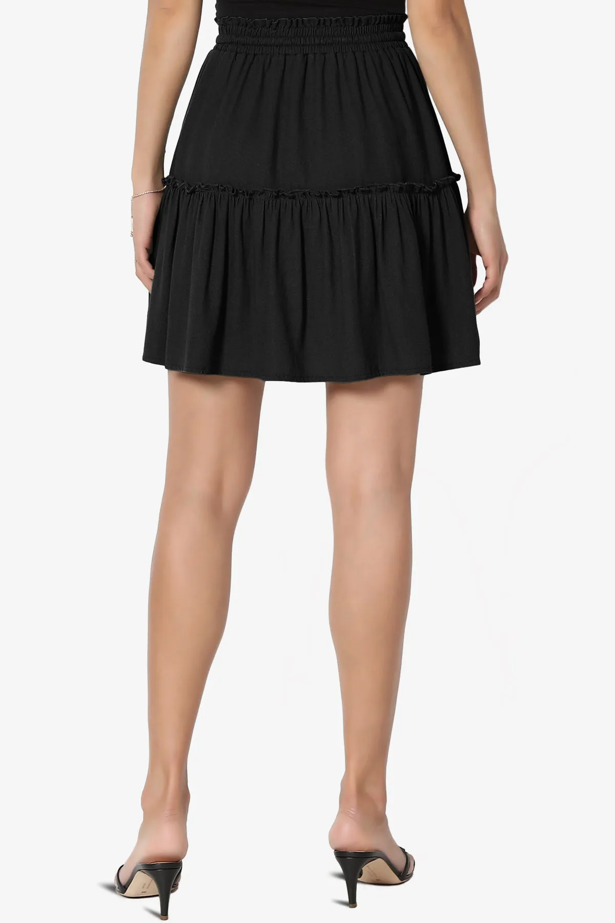 Udele Ruffled Linen-Blend Mini Skirt