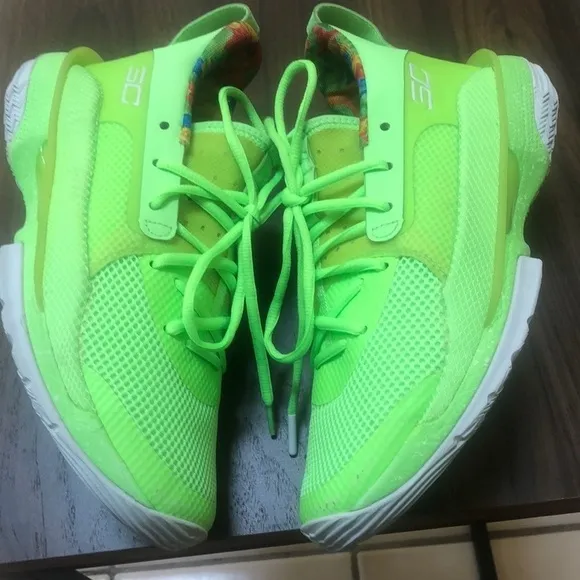 Under Armour x Stephen Curry 7 Sour Patch Kids Youth Lime Green Basketball Shoes
