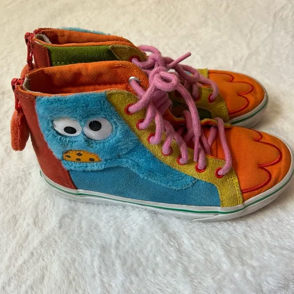 Vans x Sesame Street Cookie Monster Oscar The Grouch Kids High-Top Sneakers 3