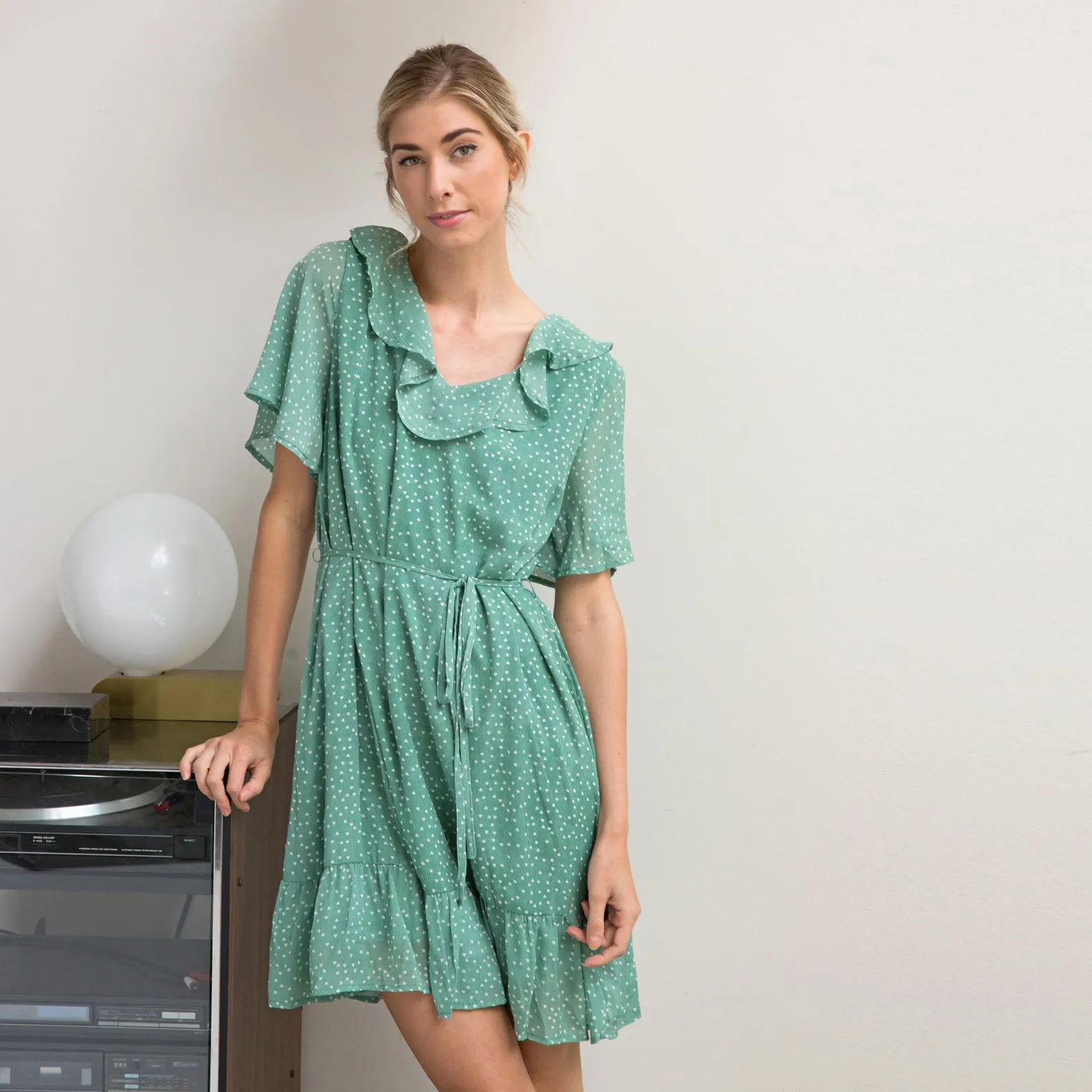 Vintage Sweetheart-Dot Swing Dress