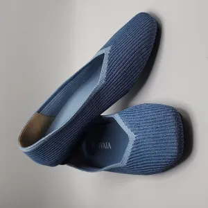 Vivaia Margot Women's Casual Flat Denim Blue Size 38 EU 7-7.5 US