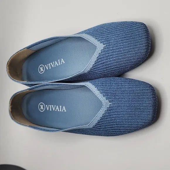 Vivaia Margot Women's Casual Flat Denim Blue Size 38 EU 7-7.5 US