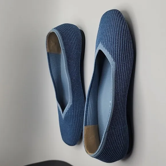 Vivaia Margot Women's Casual Flat Denim Blue Size 38 EU 7-7.5 US