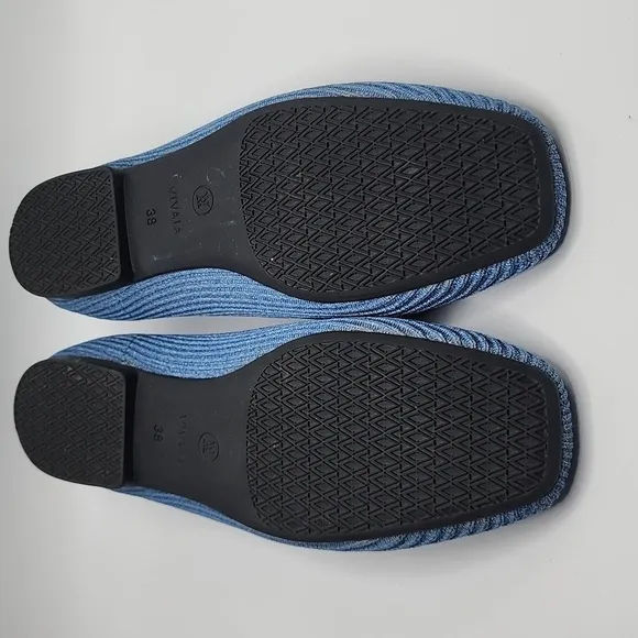 Vivaia Margot Women's Casual Flat Denim Blue Size 38 EU 7-7.5 US