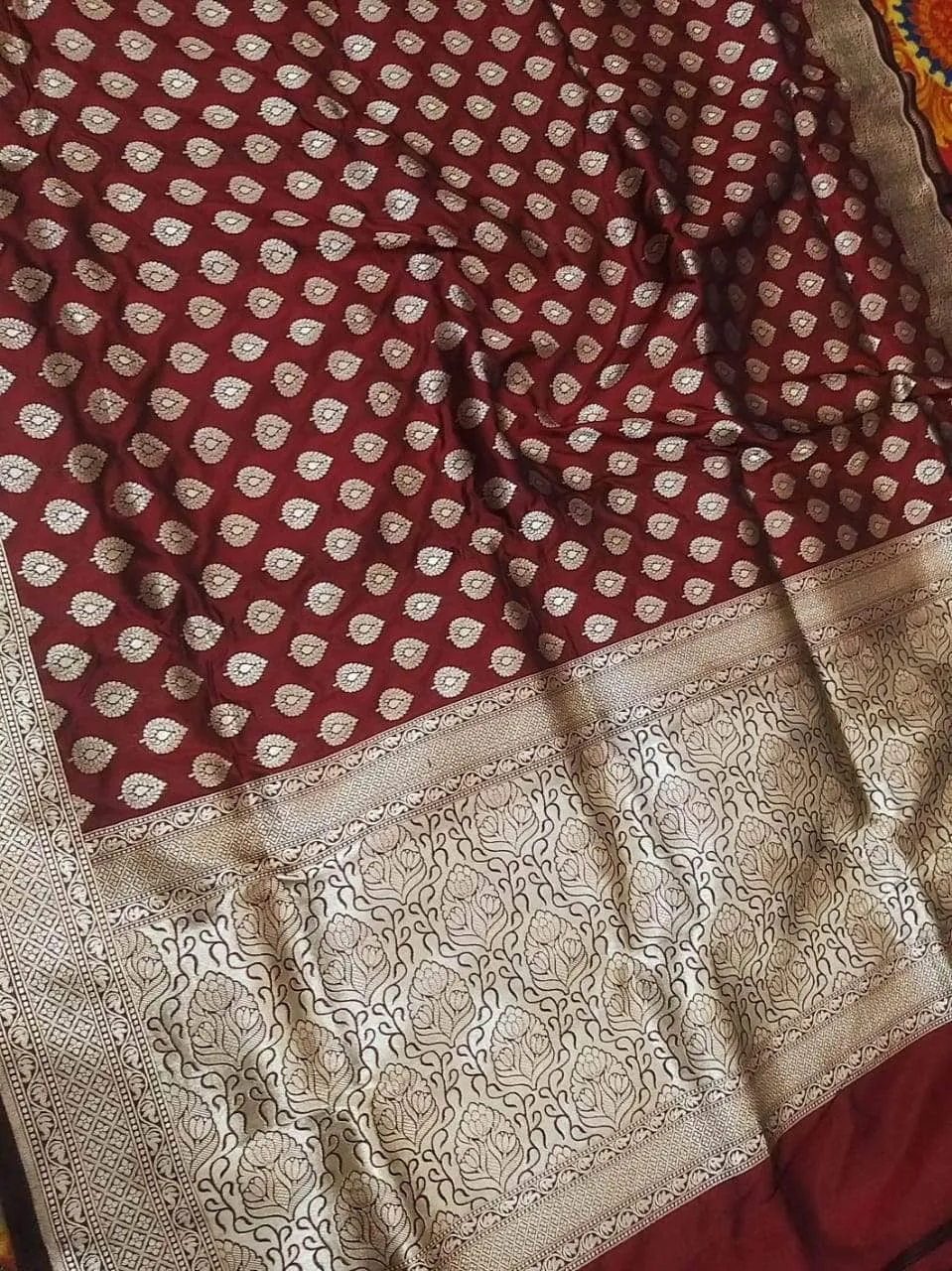 Wedding Saree India - Banarasi  Silk Saree with exquisite border