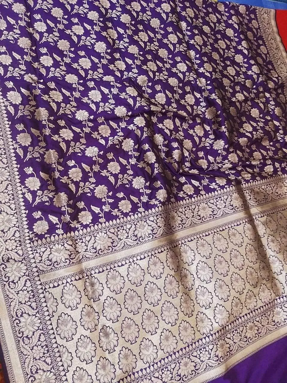 Wedding Saree India - Banarasi  Silk Saree with exquisite border