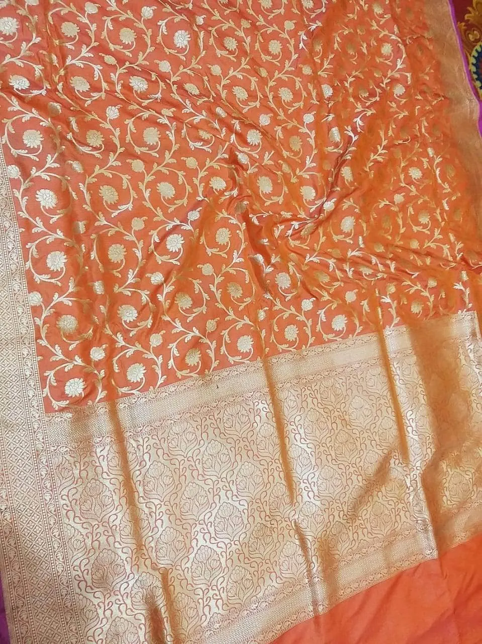 Wedding Saree India - Banarasi  Silk Saree with exquisite border