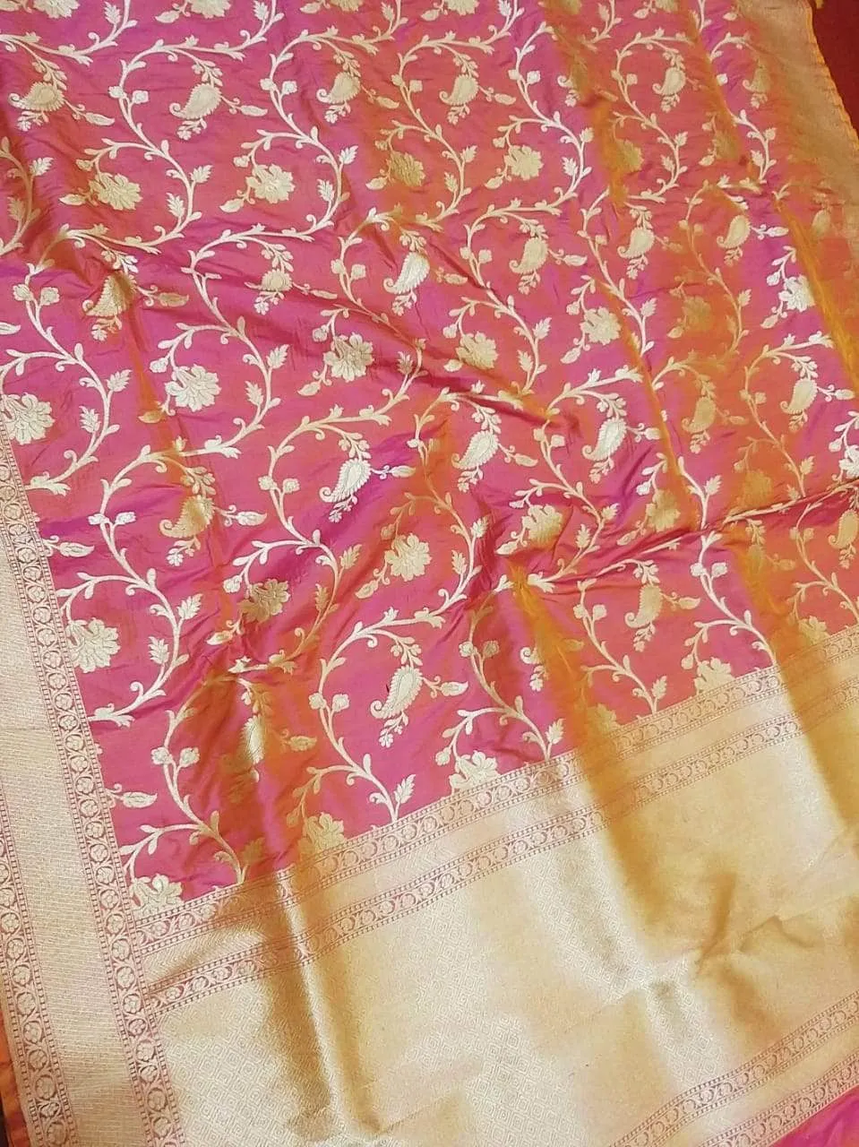 Wedding Saree India - Banarasi  Silk Saree with exquisite border