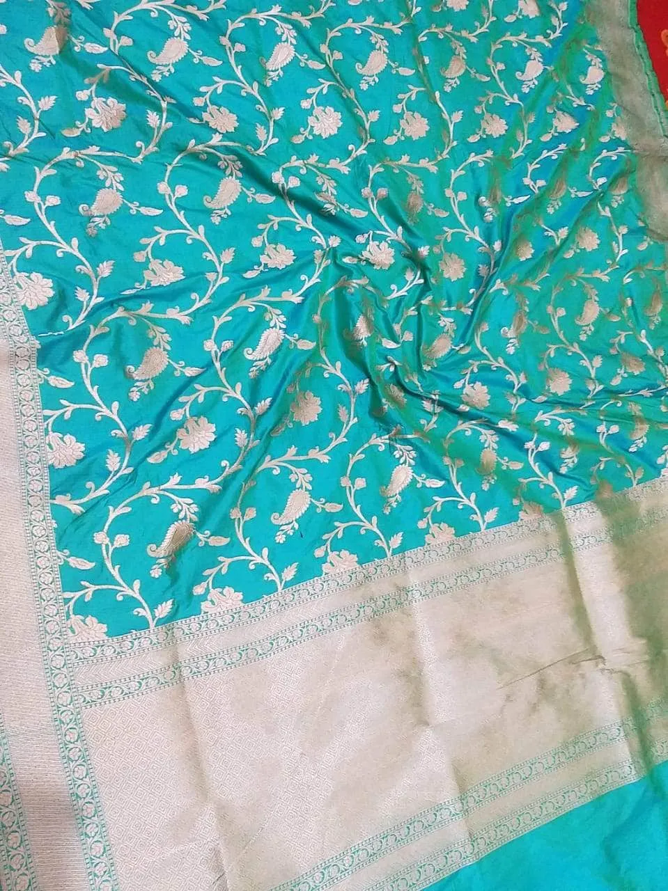 Wedding Saree India - Banarasi  Silk Saree with exquisite border