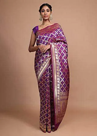 Wedding Saree India - Banarasi  Silk Saree with exquisite border