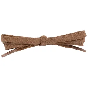 Wholesale Waxed Cotton Flat Dress Laces 1/4" - Light Brown (12 Pair Pack) Shoelaces