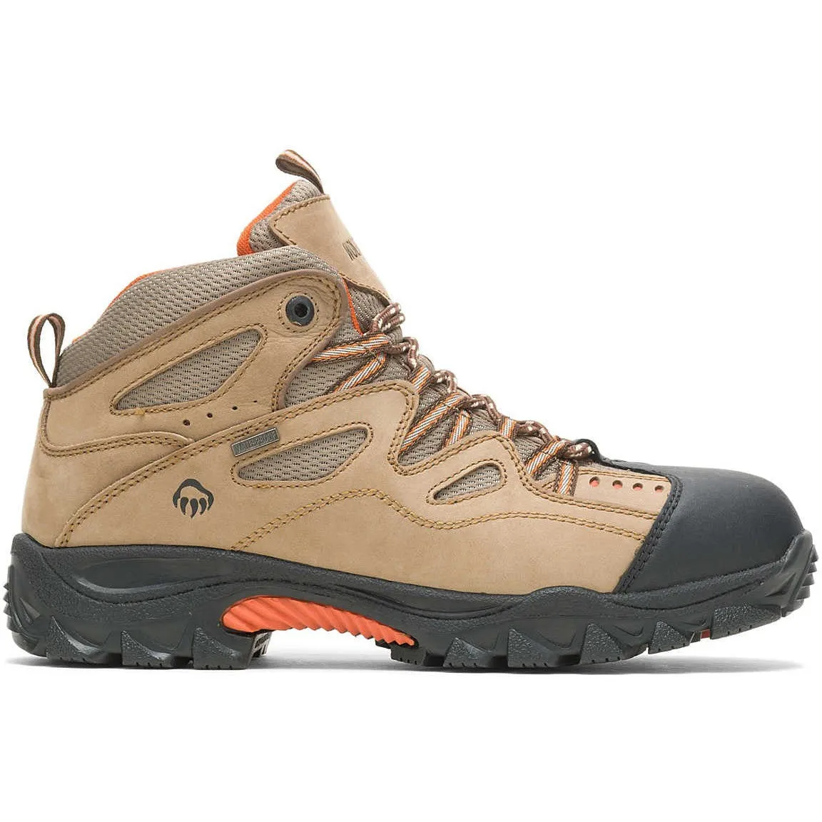 Wolverine Men's Durant Steel Toe WP Work Boot -Brown/Orange- W02625