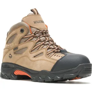 Wolverine Men's Durant Steel Toe WP Work Boot -Brown/Orange- W02625