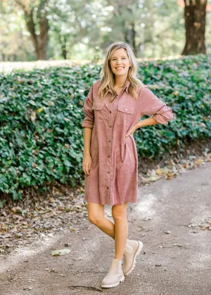 X Pale Purple Corduroy Dress