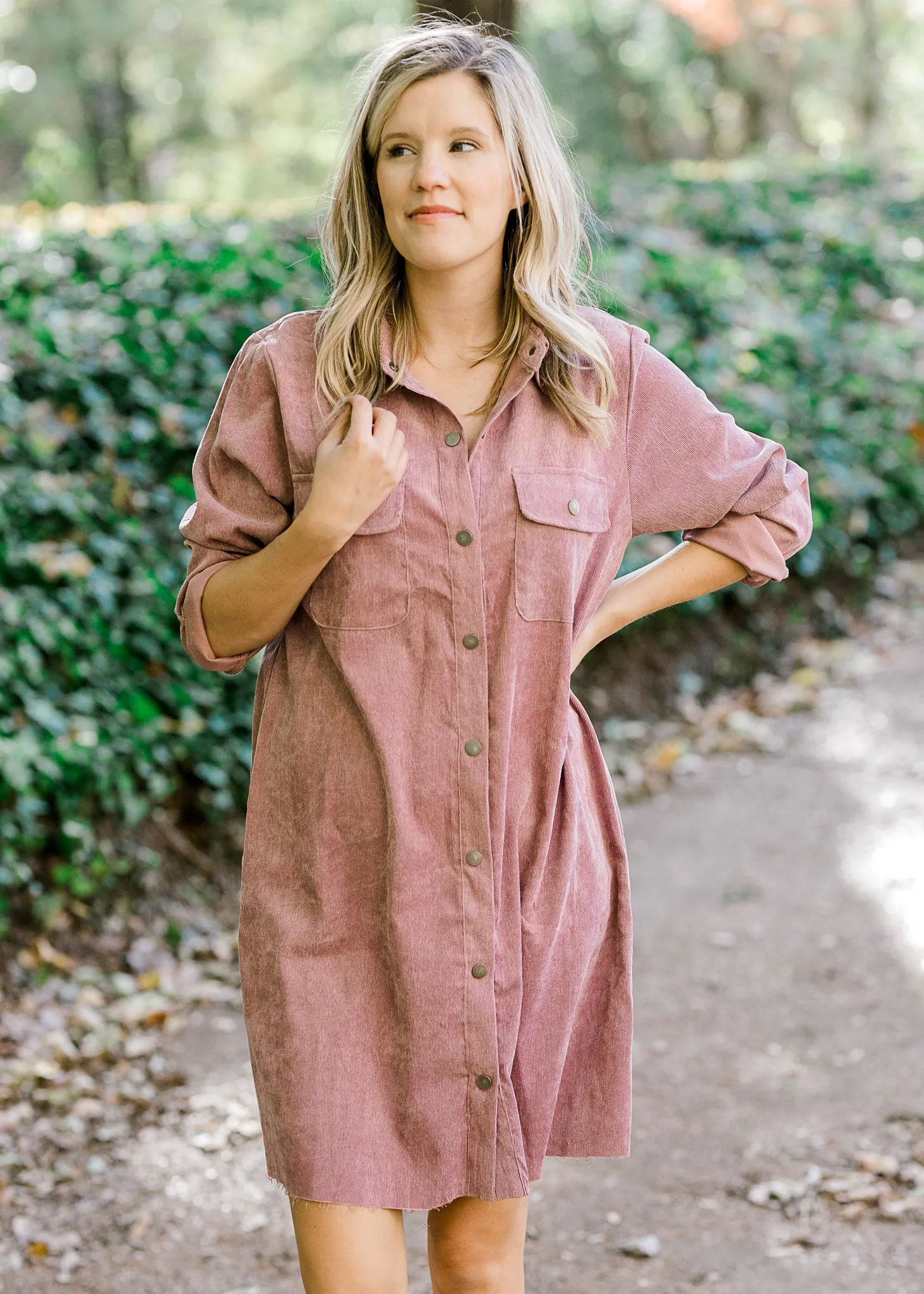 X Pale Purple Corduroy Dress
