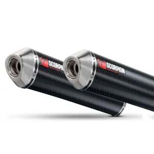 Yamaha FZS600 Fazer 07-16 Oval Slip-on Pair Carbon (EYA84CEO)