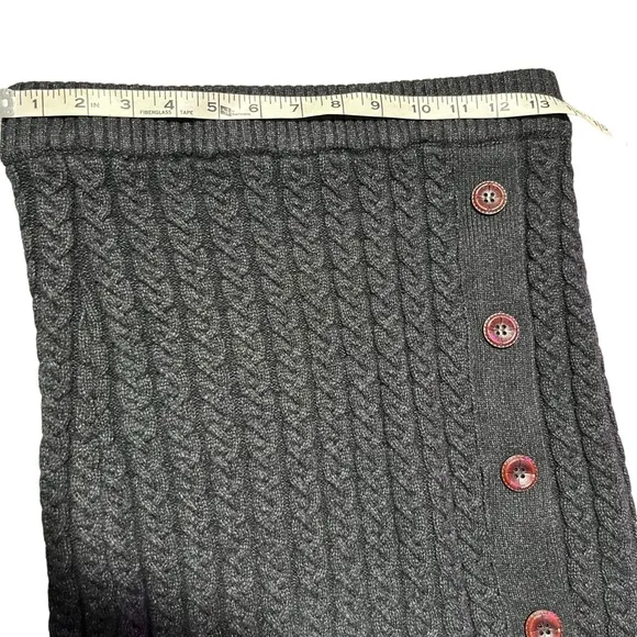 ZARA DARK GREY KNIT SWEATER SKIRT SIZE SMALL BUTTON DETAIL