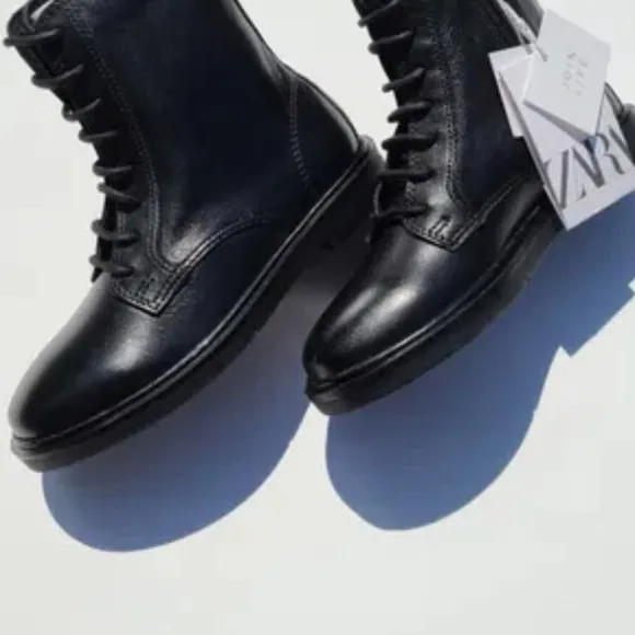 Zara lace-up boots  kids size 34