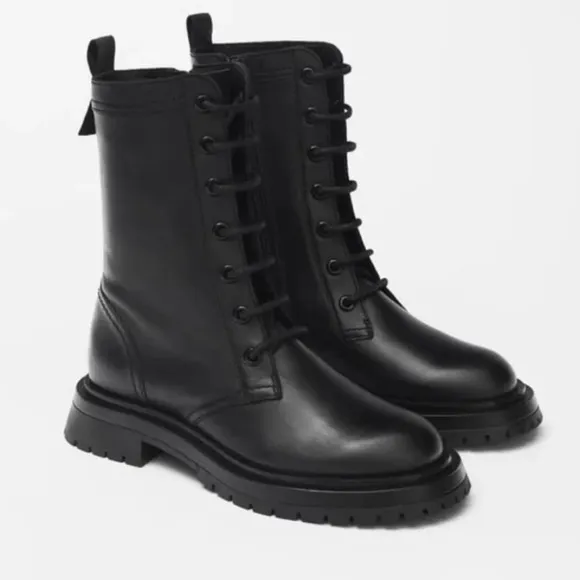 Zara lace-up boots  kids size 34